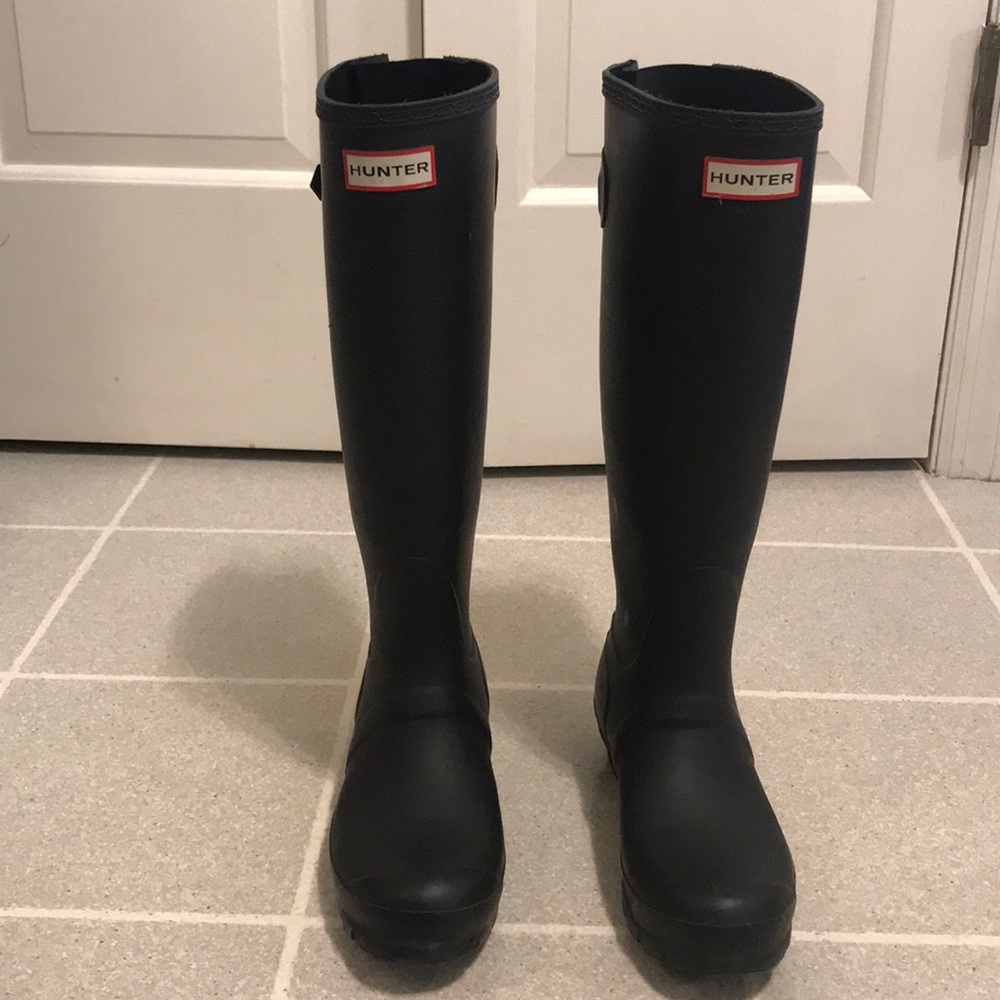 Tall Black Hunter Boots - Wide Calf